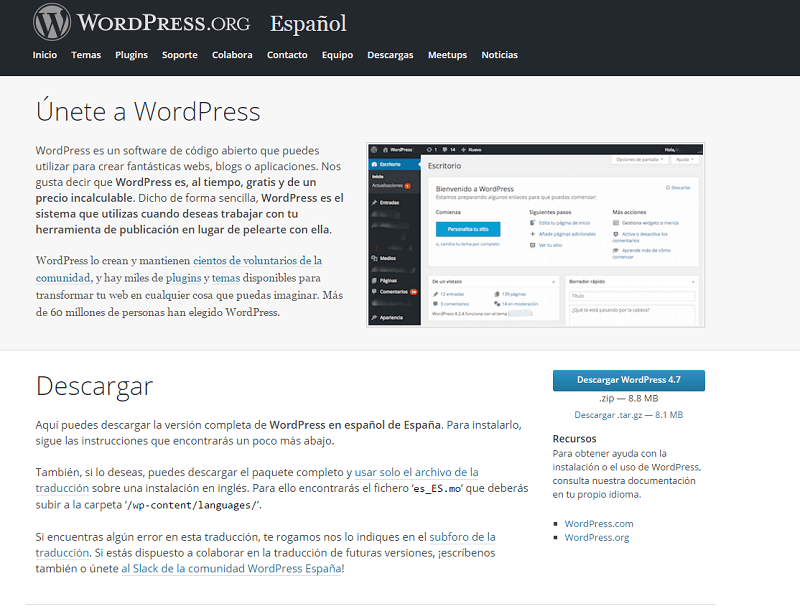 crea una web en wordpress