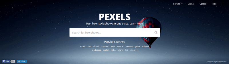 Banco de imágenes gratis Pexels