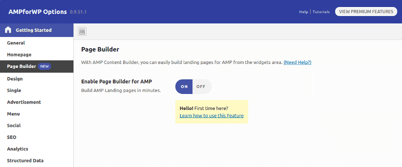 AMP Page builder