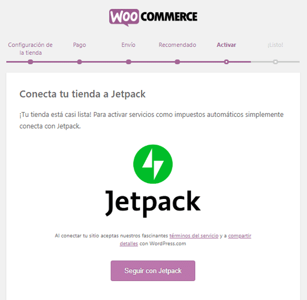 Conectar con jetpack